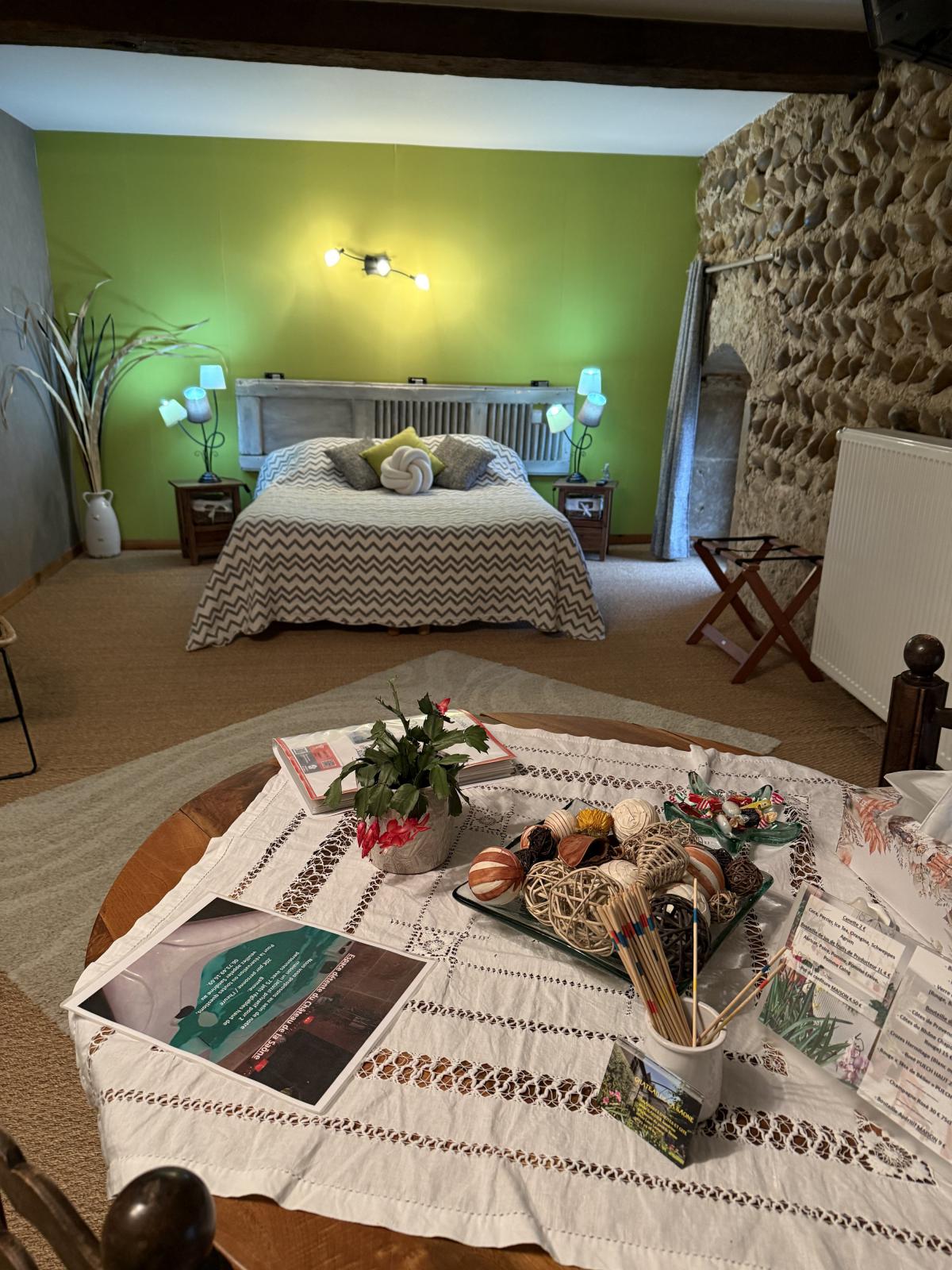 Chambre d'hotes au Chateau de la Saone Chambre Lea de 50m², pour 2 à 4 personnes